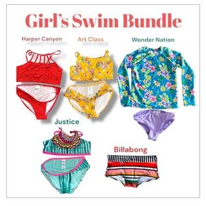 Girls 9 piece Swimwear Bundle